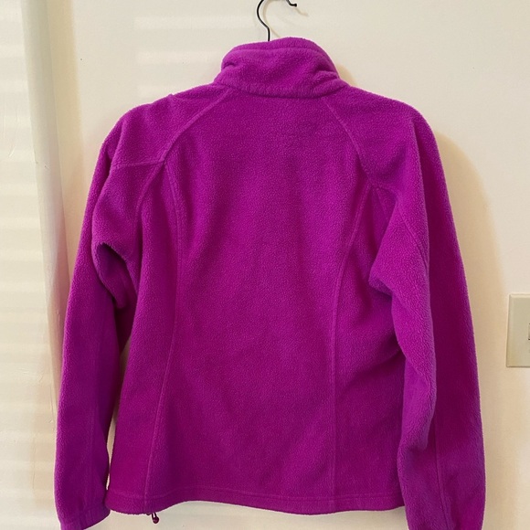 COLUMBIA HOT PINK FLEECE ZIP UP WOMENS JACKET SIZE M - Picture 4 of 4